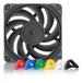 Noctua NF-A12x25 PWM chromax.black.swap, premium тихий звук вентилятор, 4-Pin подключение (120mm, черный 