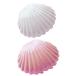 KESYOOs beach shell simulation shell shell marine miscellaneous goods beach small articles jewelry for photograph tool small articles put storage white + pink 2 piece set 