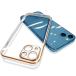 iPhone13 case clear iPhone 13 cover Impact-proof TPU Gold? whole surface protective cover camera protection camera lens with cover (erega