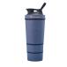 [Metal Shake] 600ml metal shake flask protein shaker tumbler 24 hour keep cool 6 hour heat insulation two -ply lock shaker 