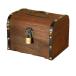 EINEY Treasure Box savings box wooden antique key attaching south capital pills interior Brown storage case 