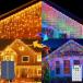 Gfoxmall[ 1 шт. 2 цвет 400 лампочка 10M 75шт.@] солнечный LED illumination ... -тактный фары со светящимися кольцами наружный водонепроницаемый style свет тонировка таймер машина 
