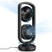 Dr.Prepare настольный вентилятор USB подача тока тип tower вентилятор компактный высота 40cm 105° левый правый автоматика колеблющийся 270° верх и низ ручной регулировка угла 3 -ступенчатый способ скорость 3