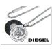ディーゼル ネックレス DIESEL ブレイブマン メダルペンダント  DX0290 040 ステンレス×レザー