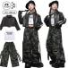  Kids танцевальный костюм выставить девочка hip-hop кожаный жакет камуфляж брюки-карго 3 позиций комплект K-POP танцевальный костюм Корея Street серия презентация ....