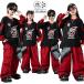  Kids танцевальный костюм выставить hip-hop красный мужчина девочка длинный рукав брюки блокировка танцевальный костюм презентация stage костюм Kids танцевальный костюм чёрный . рука шт .. тренировка надеты 