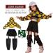 в клетку Kids танцевальный костюм hip-hop .... Short tops Parker Dance мода танцевальный костюм длинный рукав tops . рука девочка брюки-карго K-PO