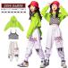  Kids танцевальный костюм выставить neon цвет флуоресценция Short tops .... проверка майка симпатичный белый лоскутное шитье брюки шаровары машина 