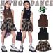  Kids танцевальный костюм выставить одиночный товар распродажа в клетку Brown чёрный девочка Cheer Cheer девушка Корея k-pop jazz hiphop Kids майка короткий ....
