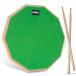 LOTKEY 12インチ練習用ドラムパッドシリカゲル学生成人初心者向け練習用ドラムパッドドラムスティック付きマット (緑)