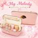  My Melody люкс vanity сумка My Melody черный mi Sanrio cosme косметика макияж бардачок путешествие держать рука большая вместимость женский герой смешанные товары 