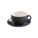  Latte cup stylish Latte art Latte Cappuccino saucer set coffee cup Latte bowl ceramics gray 200ml FUN COFFEE (co-0016-4)