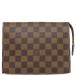  Louis Vuitton сумка poshutowa let 19 Damier парусина Brown чай сумка N47544 б/у 