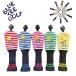  новый товар [ кошка pohs рейс соответствует ]BLUE TEE GOLF[NEW California полоса ] вязаный служебная программа для крышка головки цилиндров голубой чай Golf 