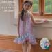 chu-ru One-piece девочка One-piece Kids коричневый ina способ платье ребенок одежда коричневый ina цвет воротник Kirakira украшен блестками оборка кромка свободно "дышит" . день рождения вечеринка 
