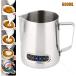  молоко Jug 600ml 304 из нержавеющей стали датчик температуры имеется температура шкала . имеется молоко pot молоко питчер молоко пена установить питчер Latte искусство 