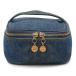 CHANEL Chanel здесь Mark Denim косметичка ручная сумочка косметичка макияж сумка голубой Gold металлические принадлежности A07058