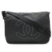 CHANEL Chanel sportsline здесь Mark сумка "почтальонка" сумка на плечо наклонный .. Raver покрытие черный чёрный A46093