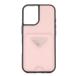 PRADA Prada треугольник Logo iPhone 16 для кейс смартфон кейс мобильный покрытие safia-no кожа pi-chi розовый серебряный металлические принадлежности 1ZH196