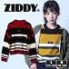50％ Off ZIDDY ジディー BIG マルチボーダー ニット子供服 女の子 キッズ BEBE bebe ベベ ZIDDY新作 ニコプチ JSガール ジュニア ガーリー ダンス 秋冬