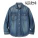 奬SUGAR CANEBLUE DENIM WORK SHIRT AGED MODEL ֥롼 ǥ˥  󥰥ǥ ǥ˥ॷ  Ĺµ 