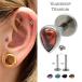  металл аллергия соответствует 18G 16G 14G Teardrop натуральный камень серьги Bezel set cabochon внутренний la Brett titanium серьги присоединение .. нет пирсинги 