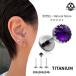  пирсинги 18G 16G 14G натуральный камень аметист Crown кукуруза cut внутренний la Brett металл аллергия соответствует titanium серьги Helix .. серьги 