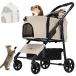 Joyfultails разъемная модель домашнее животное Cart складной 3way многофункциональный на поверхность тип кошка собака двоякое применение домашнее животное Buggy compact легкий выдерживаемая нагрузка 15KG ecru 