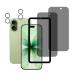 HUAKE �`�����h�~ ���Y�Ɏq�f�ސ� iPhone 17 �p�� �������h�~ �����K���X �v���C�o�V�[ �t�B�����K���X�t�B����(2��) +�J