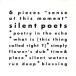 6 pieces *sense at this moment~|SILENT POETS