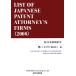  патент (специальное разрешение) офисная работа место ознакомление (2008) LIST OF JAPANESE PATENT ATTORNEY*S FIRMS/ Япония патентный поверенный . такой же комплект .[ сборник ]