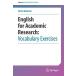 English for Academic Research: Vocabulary Exercises: Vocabulary