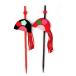  New Year crepe-de-chine ornamental hairpin pick (2 pcs insertion .) handicrafts decoration supplies New Year decoration 