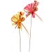  crepe-de-chine ./ Japanese paper mizuhiki decoration pick (1 pcs insertion .) New Year material for flower arrangement . New Year decoration 