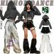  чёрный цвет Kids танцевальный костюм выставить девочка Корея k-pop Cheer Cheer девушка Kirakira короткий длинный рукав Parker punk способ покрытие выше .... tops серебристый 