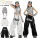  Kids Dance тренировка надеты кожа одежда tops ребенок одежда k-pop костюм девушки Kids танцевальный костюм Mai шт. одежда .... рукав покрытие чёрный белый брюки симпатичный модный женщина. 