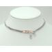 Christian Dior Dior CD Logo лента plate короткое колье колье серебряный × розовый <USED>