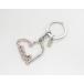COACH Coach F92631 стразы Logo в форме сердечка кольцо для ключей брелок для ключа <USED>[ бесплатная доставка ]