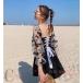  женский купальный костюм One-piece вода суша обе для body type покрытие длинный рукав flair юбка zonchi- плетеный вверх лента взрослый женщина взрослый женщина ... симпатичный цветочный принт sexy . изначальный 