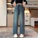  Denim брюки Корея ребенок одежда девочка Denim широкий брюки свободно распорка брюки zonchi- посещение школы надеты выход Kids джинсы голубой отдых обратная сторона ворсистый нет 