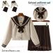  форма матроска костюмированная игра Halloween костюм sailor маскарадный костюм костюм koszonchi- короткий рукав длинный рукав Halloween костюмированная игра Short юбка темно-синий женский 