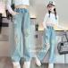  ребенок брюки Denim повреждение джинсы девочка casual брюки повреждение джинсы zonchi- весна лето осень Kids длинные брюки Junior брюки выход голубой 