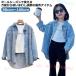  рубашка One-piece Junior ребенок туника Denim свободно девочка блуза zonchi- длинный рубашка длинный рукав casual рубашка Denim рубашка одноцветный перо ткань тонкий 