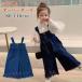  Корея мода Denim комбинезон ребенок одежда симпатичный детская одежда Kids девочка zonchi- весна осень casual маленький pra Junior модный дешевый симпатичный длинные брюки 