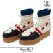  new goods CHANEL Chanel tricolor multicolor short boots here Mark 24cm