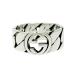 GUCCI Gucci серебряный Inter locking G цепной венец 6.4g 925 печать 481156 кольцо * кольцо 