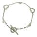 [ с коробкой ] TIFFANY&amp;Co. Tiffany серебряный Heart ссылка lali at браслет 6.8g 925 печать 584674 браслет 
