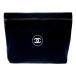 CHANEL Chanel парусина Novelty сумка большой здесь Mark черный 721308 клатч 