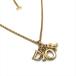  хорошая вещь Christian Dior Dior Logo золотая цепь колье аксессуары женский a6957