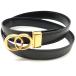 GUCCI Gucci Old Gucci Logo металлические принадлежности ремень Gold Brown хорошая вещь M11737